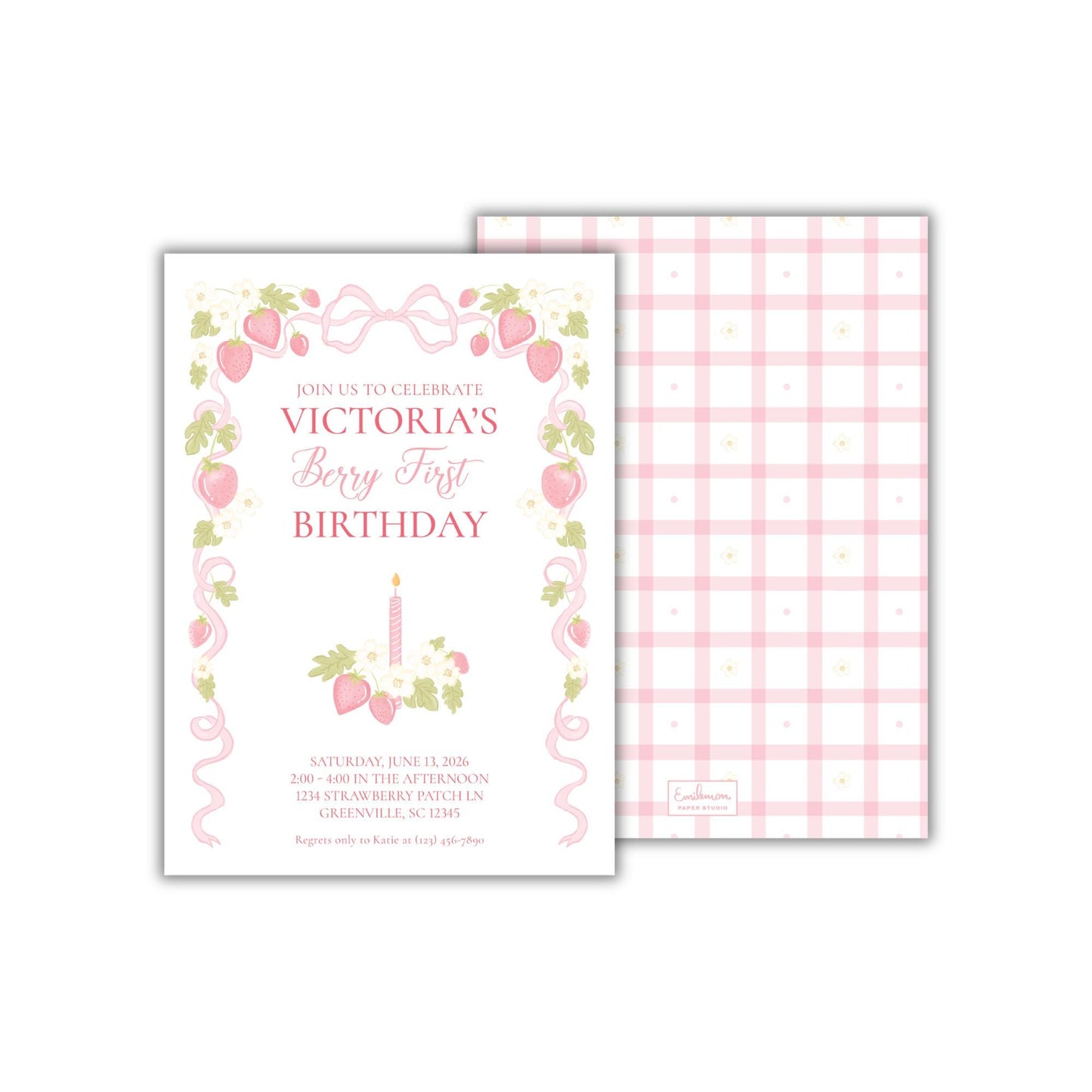 Strawberry Sweet Invitation