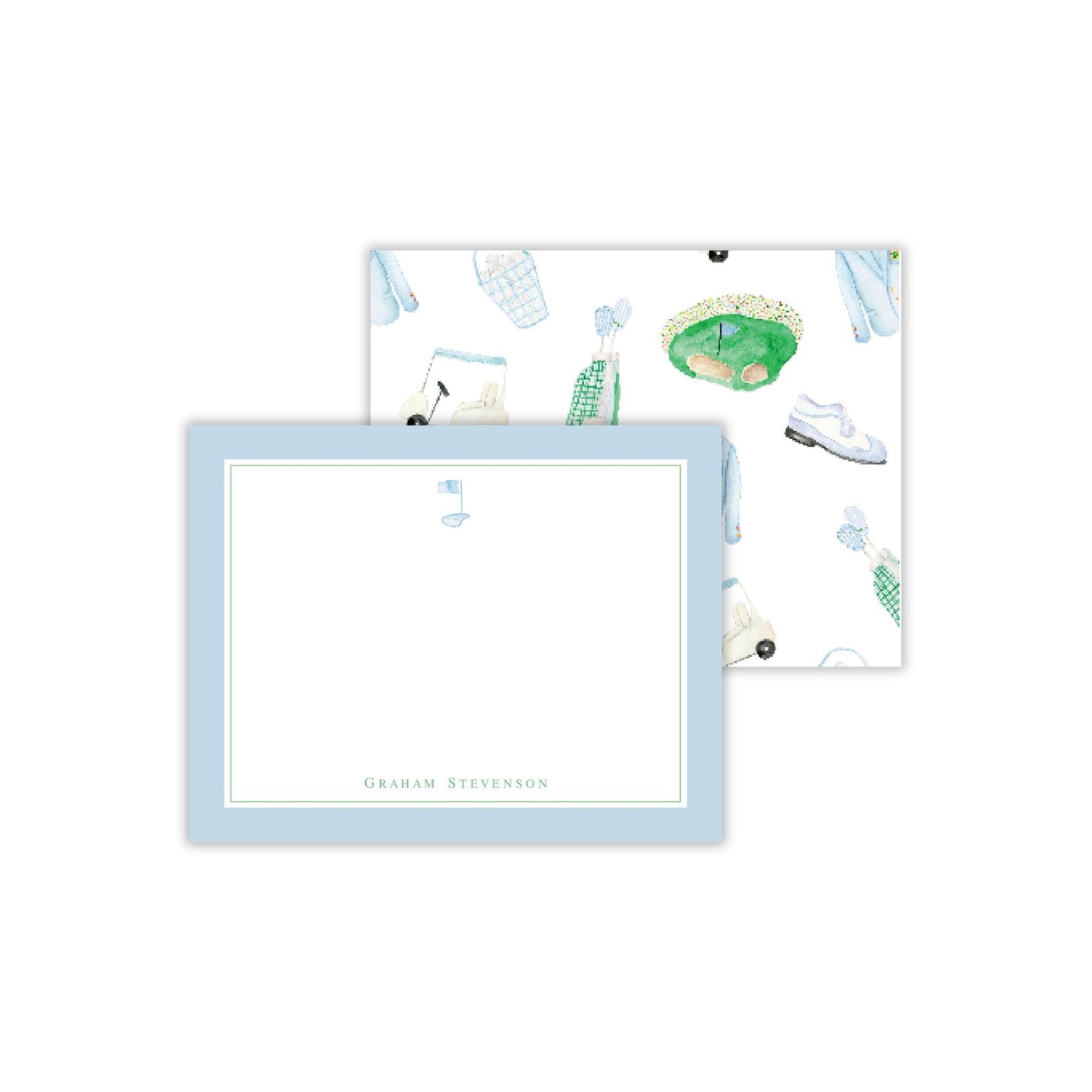 Golf Notecards - Blue