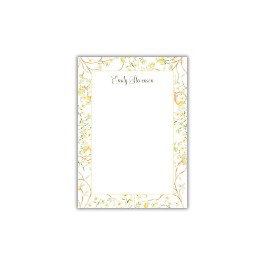Lemon Chinoiserie Notepad