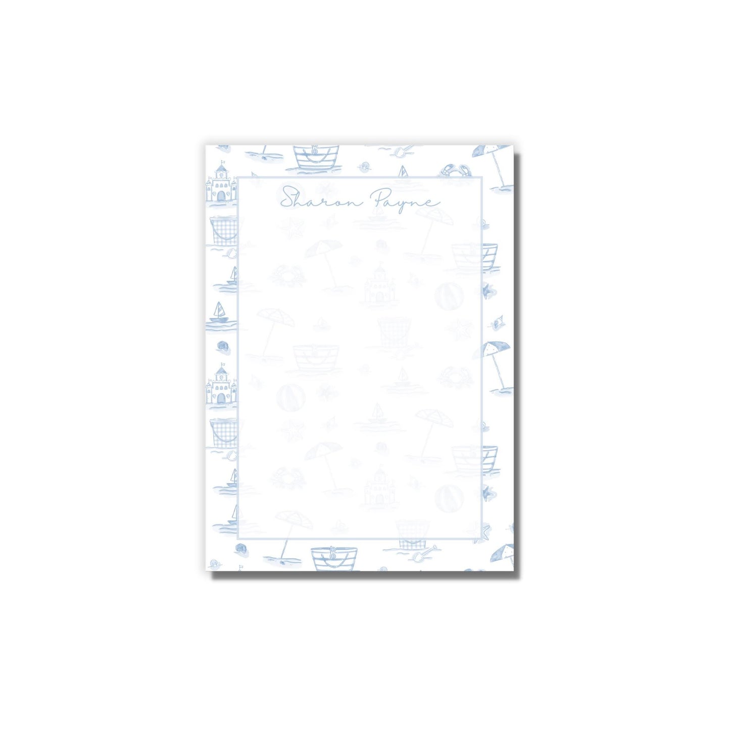 Beach Toile Notepad
