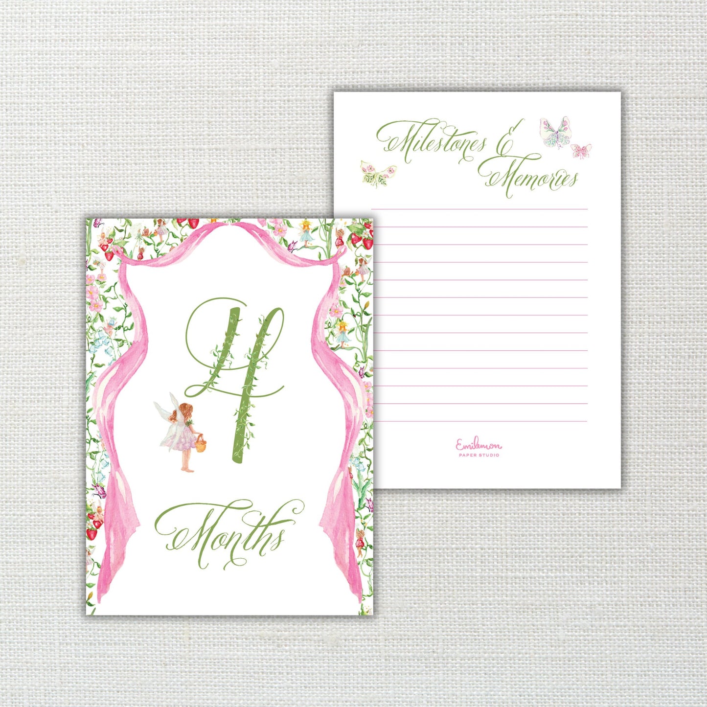 My Fairy First Year Milestone Cards