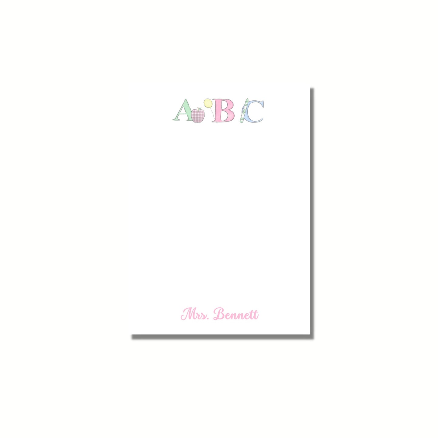 ABC Notepad - Pastel