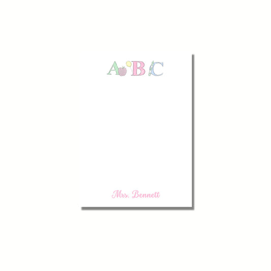 ABC Notepad - Pastel