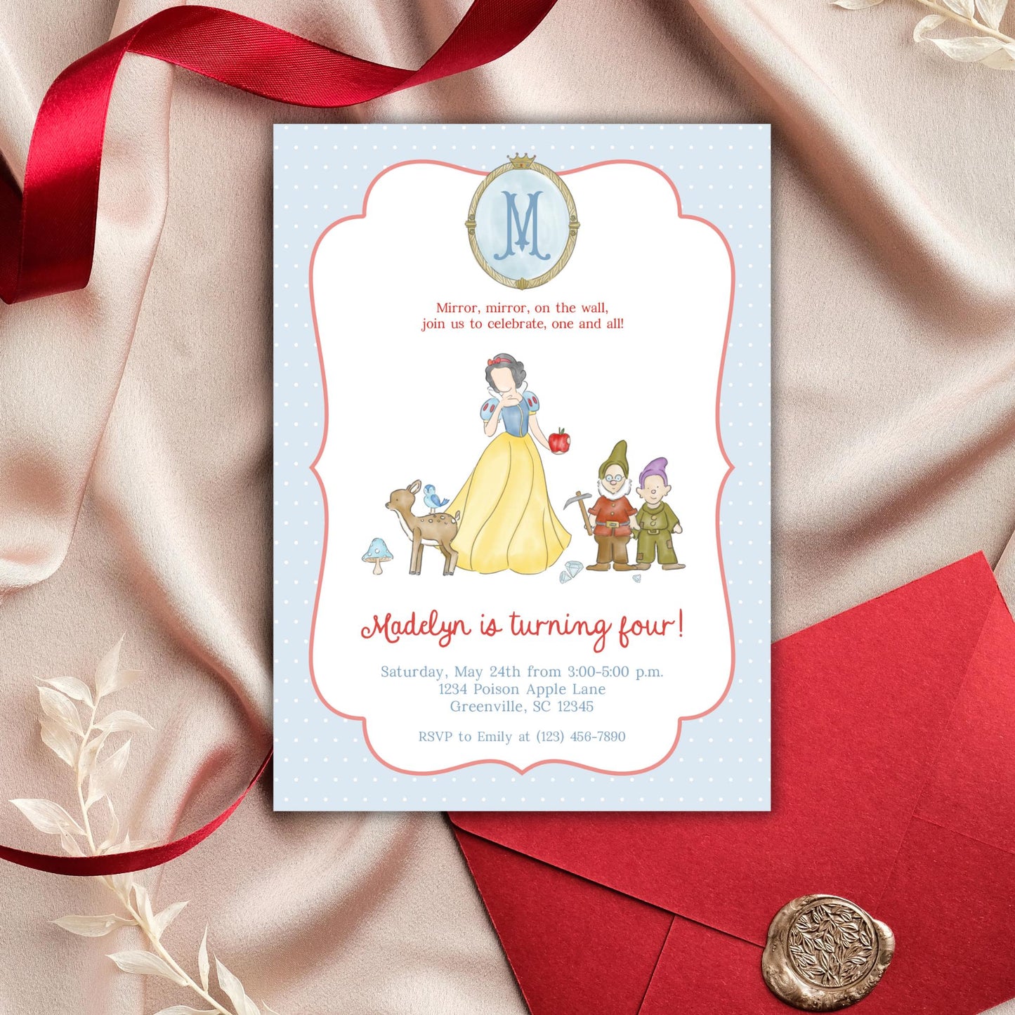 Snow White Invitation