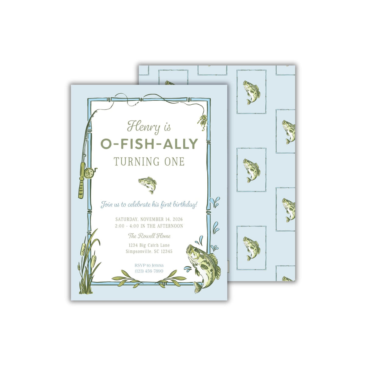 O-Fish-ally One Birthday Invitation