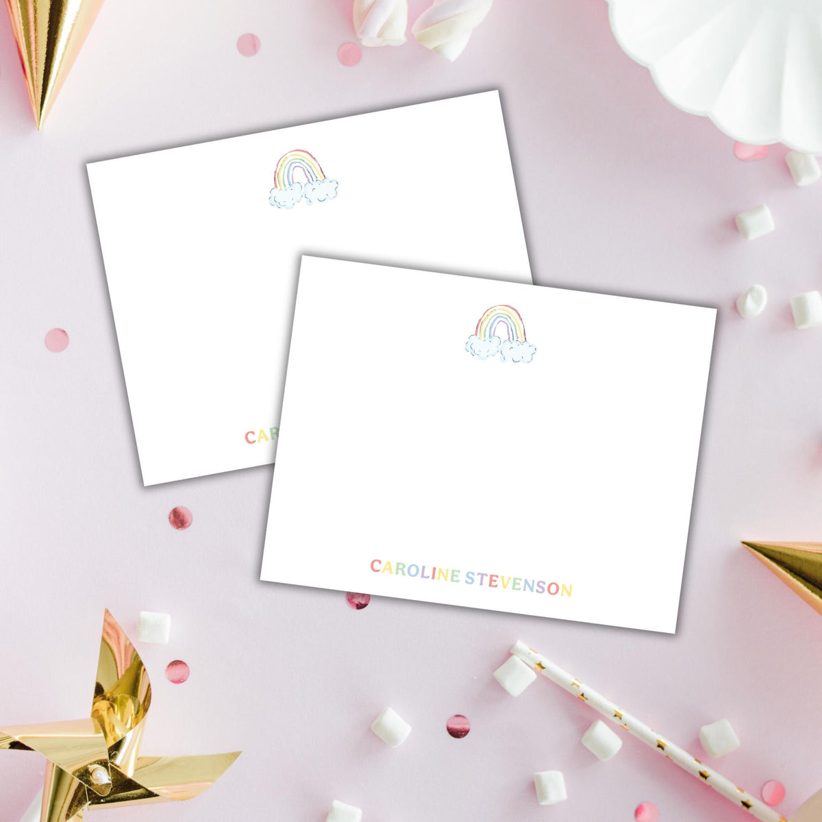 Dainty Rainbows Notecards