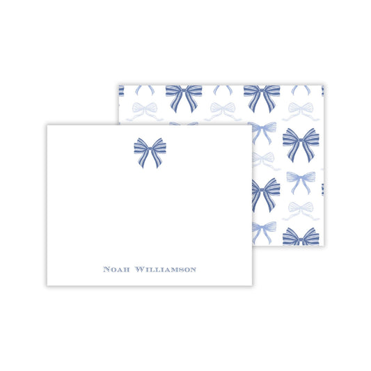 Bow Notecards - Blue