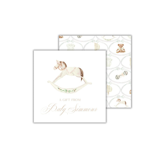 Rocking Horse Enclosure Cards - Cream