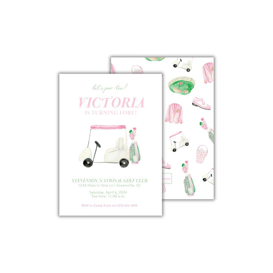 Golf Invitation - Pink