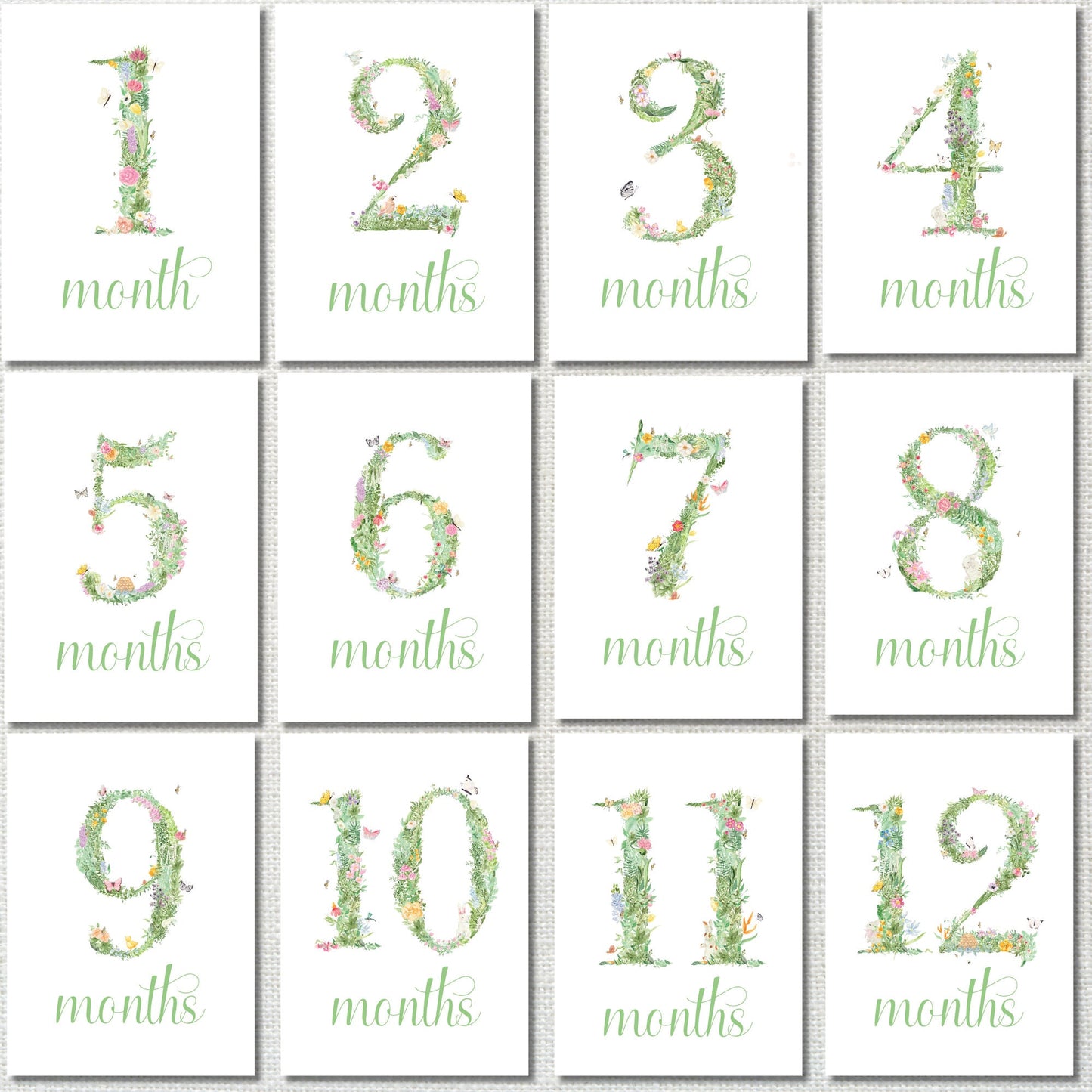 Floral Milestone Cards
