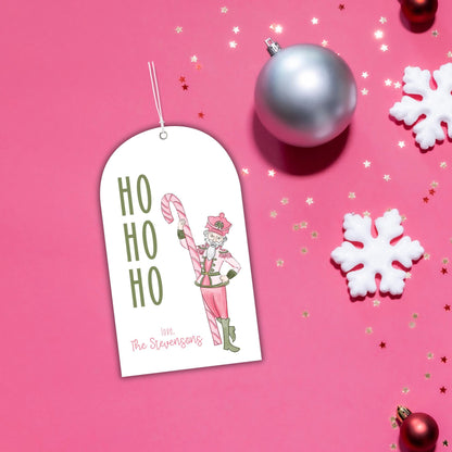 Pink Nutcracker Christmas Tags