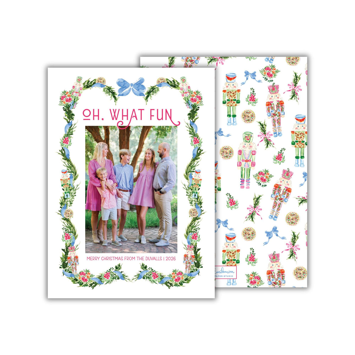 Rose Medallion Christmas Card