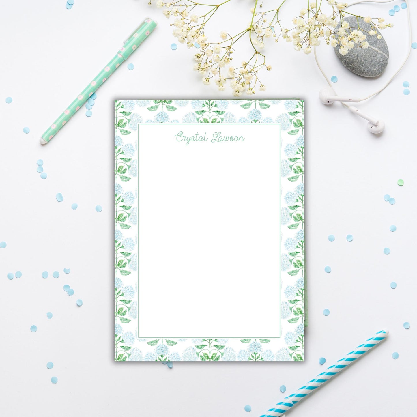 Coastal Hydrangeas Notepad