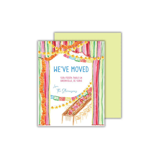 a card with a picture of a carnival tent