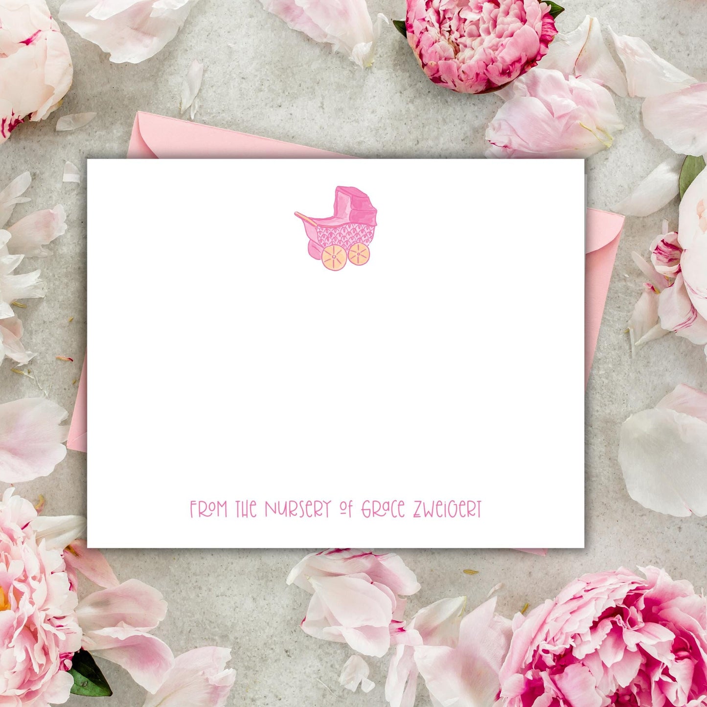 Herend Baby Carriage Notecards