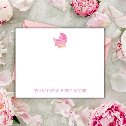 Herend Baby Carriage Notecards