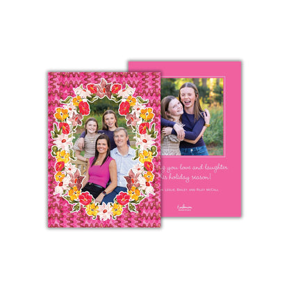 Hot Pink Honey Christmas Card