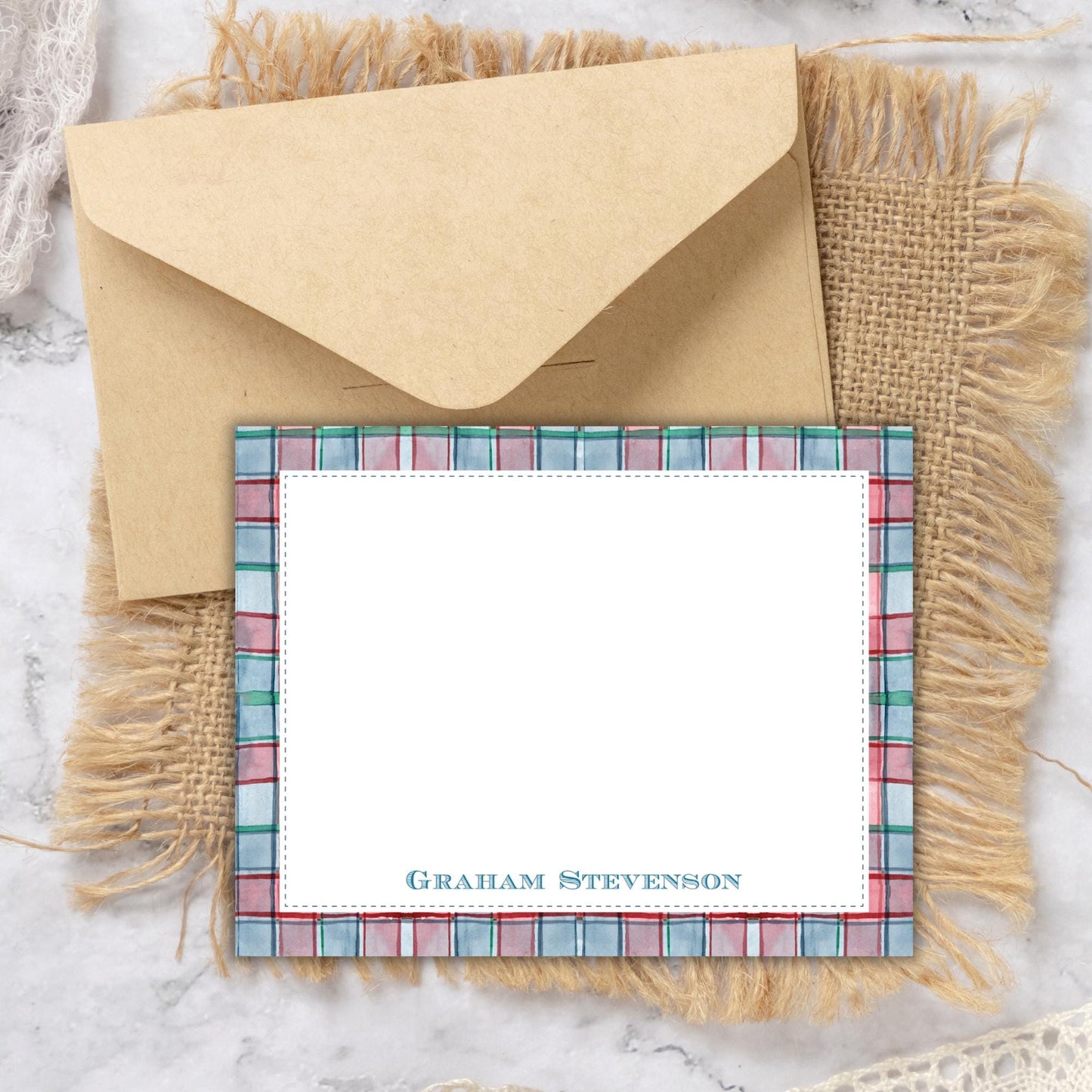 Preppy Plaid Notecards