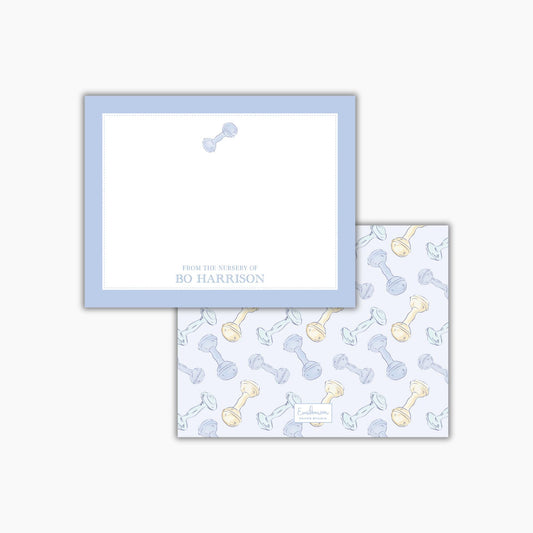 a blue and white design with a pattern of dumbbells and dumbbells, along with the text "From the Nurses of Bo Harrison".