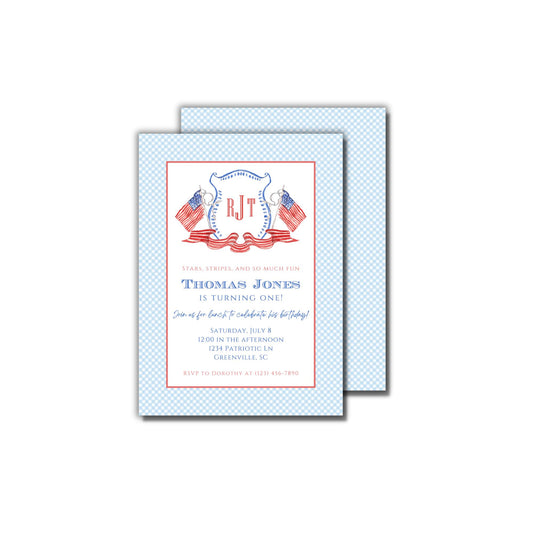 Patriotic Crest Invitation